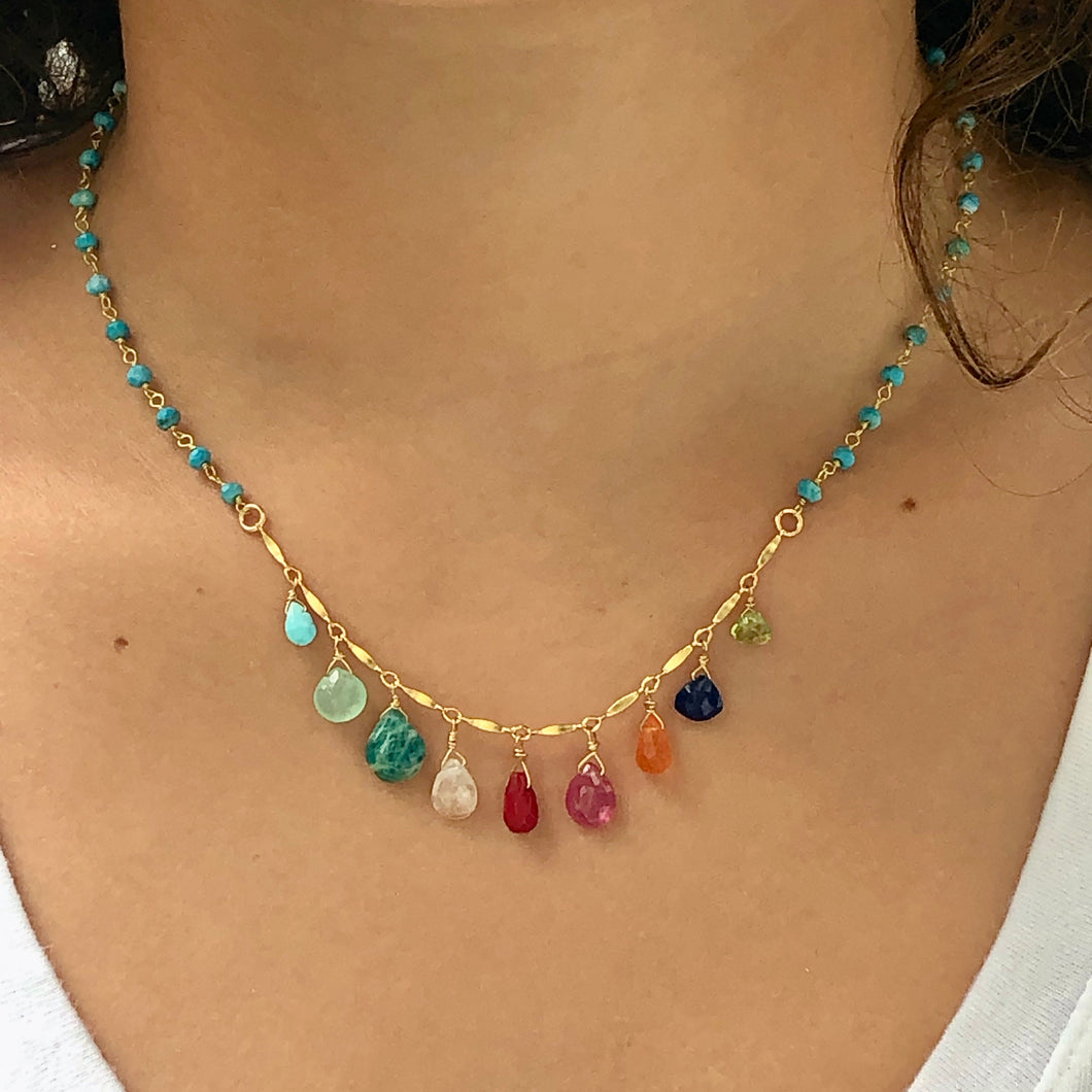 Portofino Abundance Necklace ~ turquoise