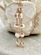 Tahiti Long Coin Earrings