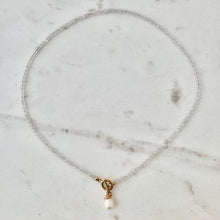 Tiny Front Toggle Pearl Necklace