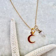 Crescent Moon Charm Necklace