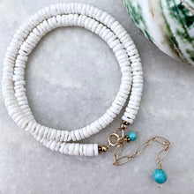 White Heishi Two-in-One Necklace / Bracelet