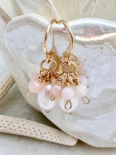 Tahiti Tiny Pearl Cluster Earrings