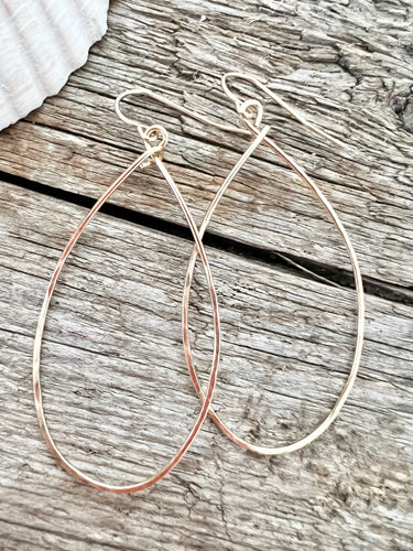 Jumbo Hammered Teardrop Earrings