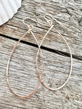 Hammered Golden Teardrop Hoops