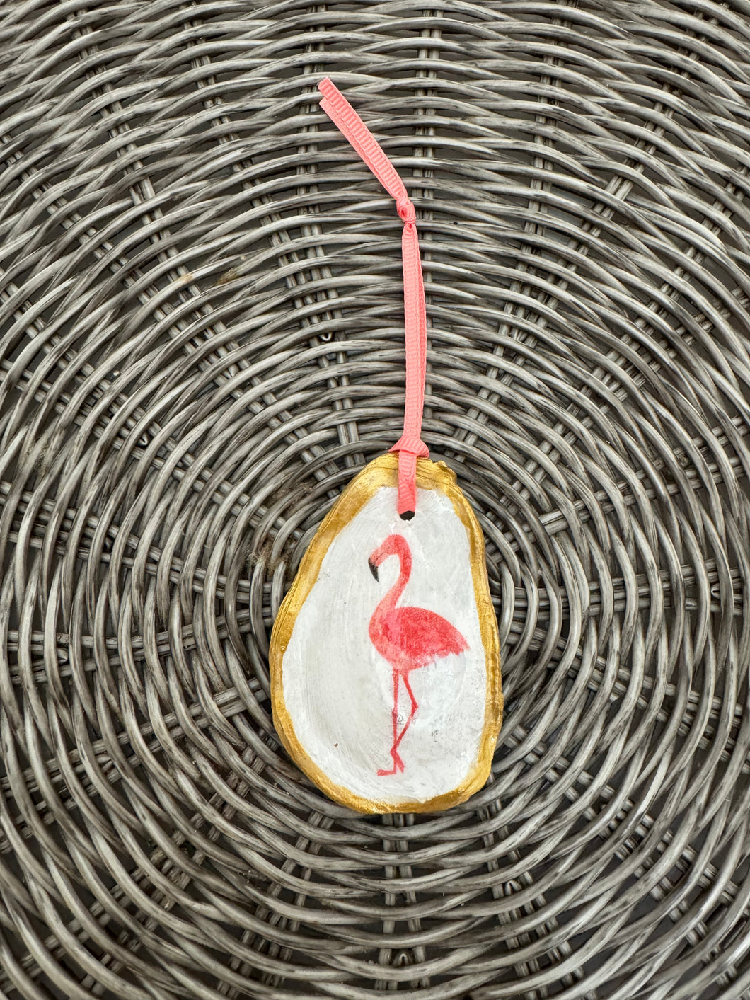 Flamingo Oyster Ornament