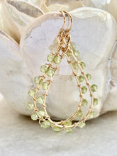 Studded Teardrop Hoop Earrings