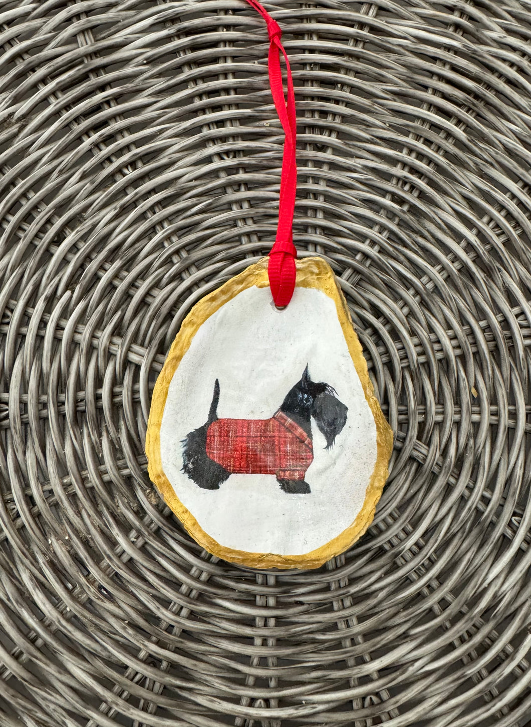 Scotty Dog Oyster Ornament