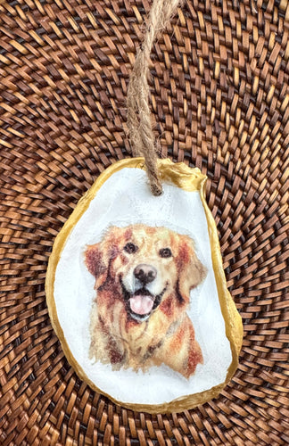 Golden Retriever Oyster Ornament