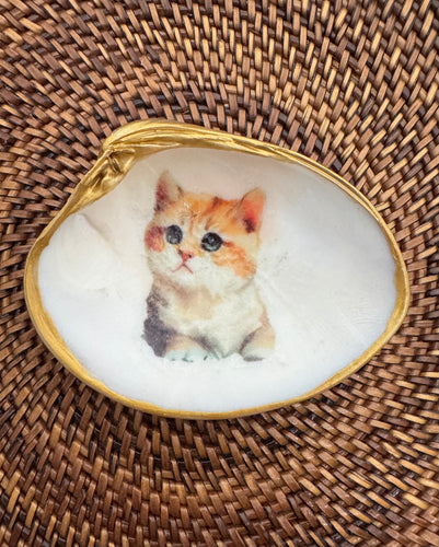 Cat Clamshell Dish