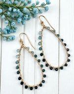 Blue Ombré Tourmaline Teardrop Earrings