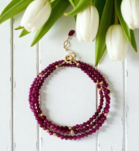 Triple Wrap Gemstone Bracelet