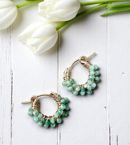 Small Wrapped Hoop Earrings