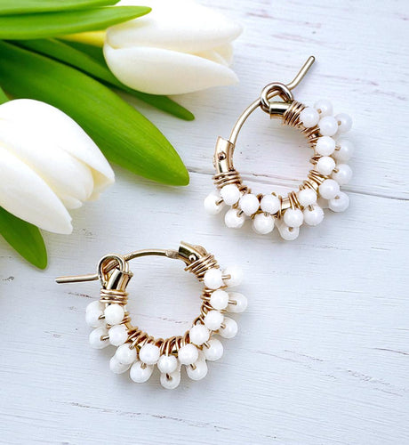Small Wrapped Hoop Earrings