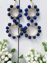 Double Daisy Hoop Earrings
