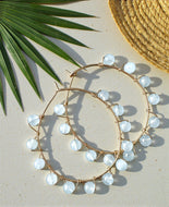Studded Circle Hoop Earrings