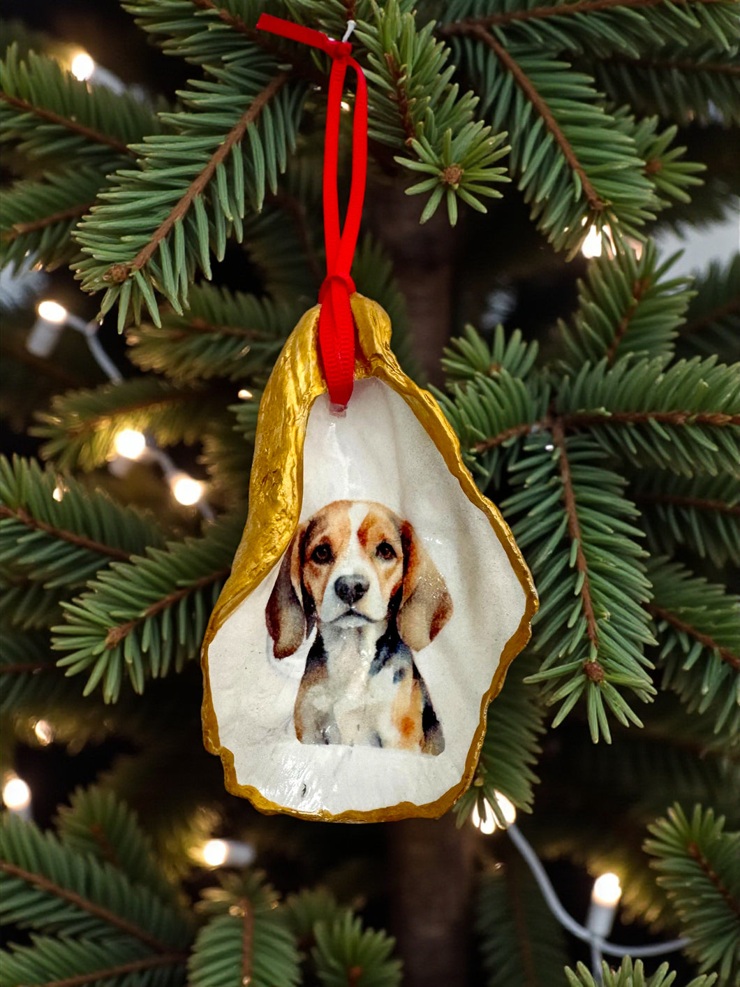 Beagle Oyster Ornament
