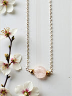 Rose Quartz Nugget Necklace