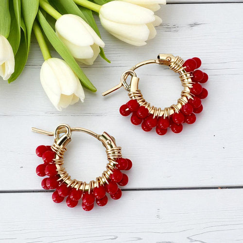 Small Wrapped Hoop Earrings