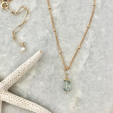 Tiny Embellished Aquamarine Necklace