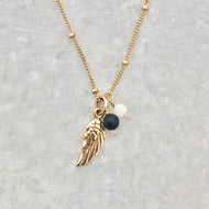 School Spirit Wing Charm Necklace