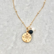 School Spirit Compass Charm Necklace