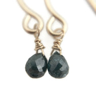 Ocean Blue Diamond Earrings ~ small