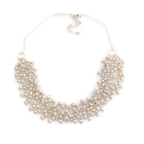 Triple Pearl Cluster Necklace