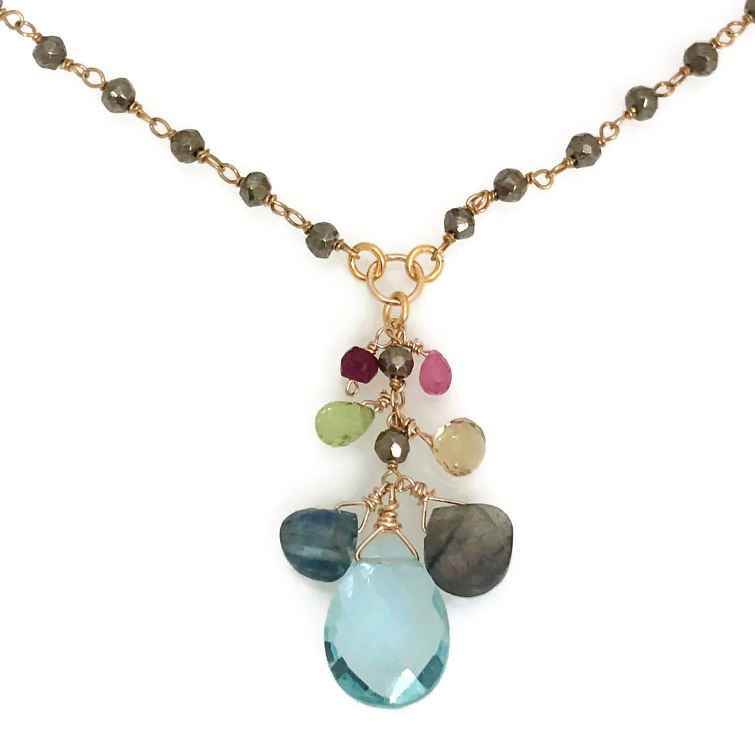 Archipelago Abundance Necklace - pyrite & topaz