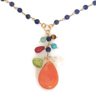 Archipelago Abundance Necklace - sapphire & carnelian