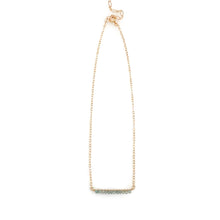 Ice Blue Zircon Bar Necklace