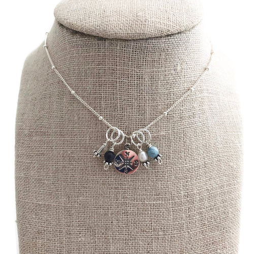 Birthstone Charm Necklace - Silver