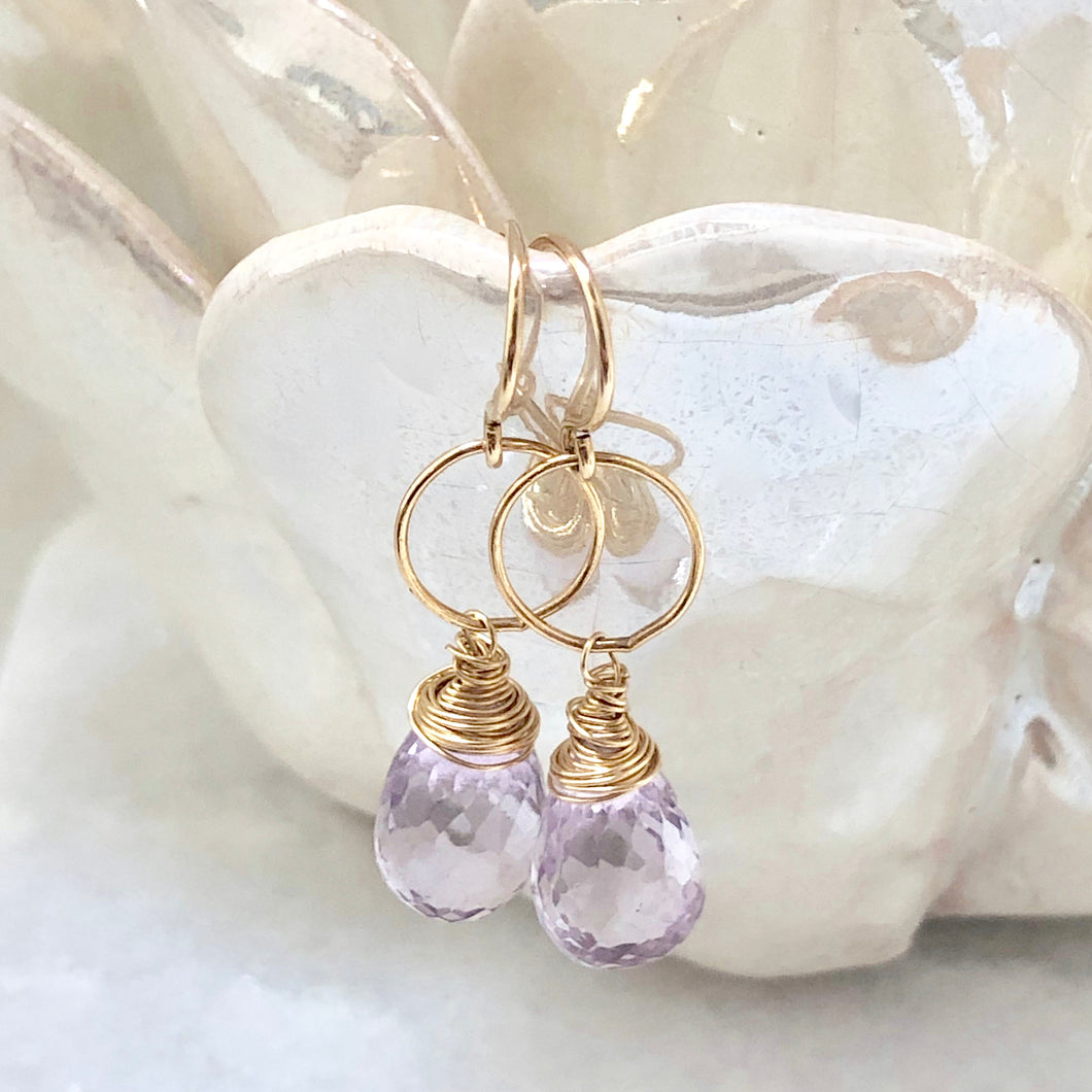 Nested Amethyst Earrings