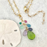 Archipelago Abundance Necklace - moonstone & peridot