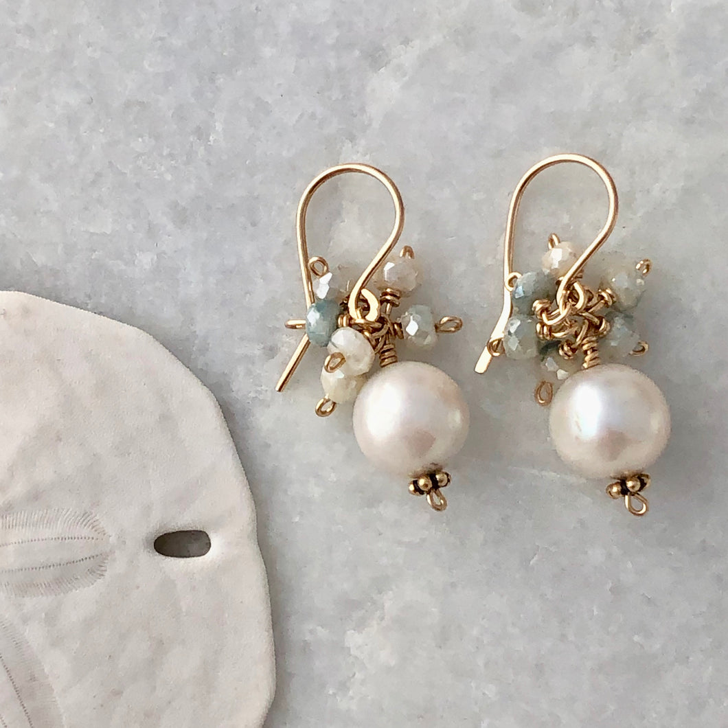 Tahiti Pearl Cluster Earrings