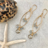 Newport Double Marquis Hoop Earrings