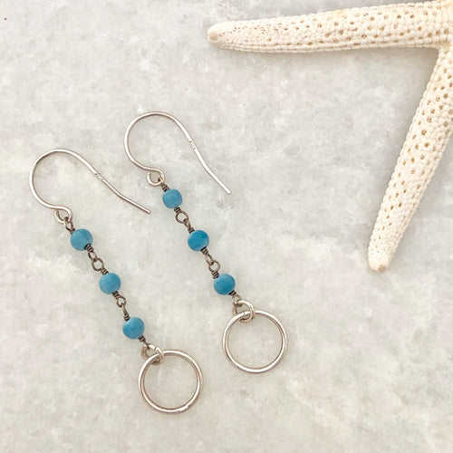 Compass Earrings ~ turquoise