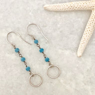 Compass Earrings ~ turquoise