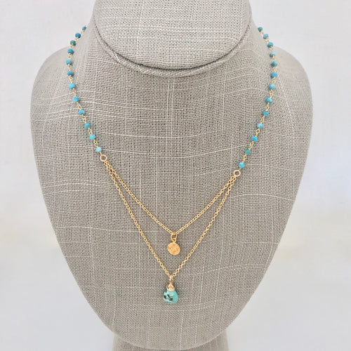Layered Necklace ~ Turquoise