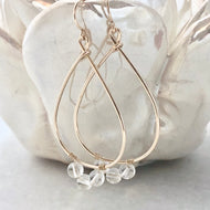 Birthstone Teardrop Hoop Earrings