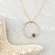 Diamond Circle Necklace OOAK