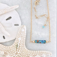 Millefiori Bar Necklace ~ gold