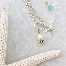 Sea Star Charm Necklace ~ silver
