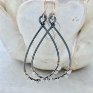 Kauai White Diamond Hoop Earrings