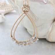 Monaco White Diamond Hoop Earrings