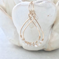 Monaco White Diamond Hoop Earrings ~ small