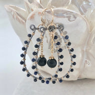 India Oxidized Chandelier Earrings