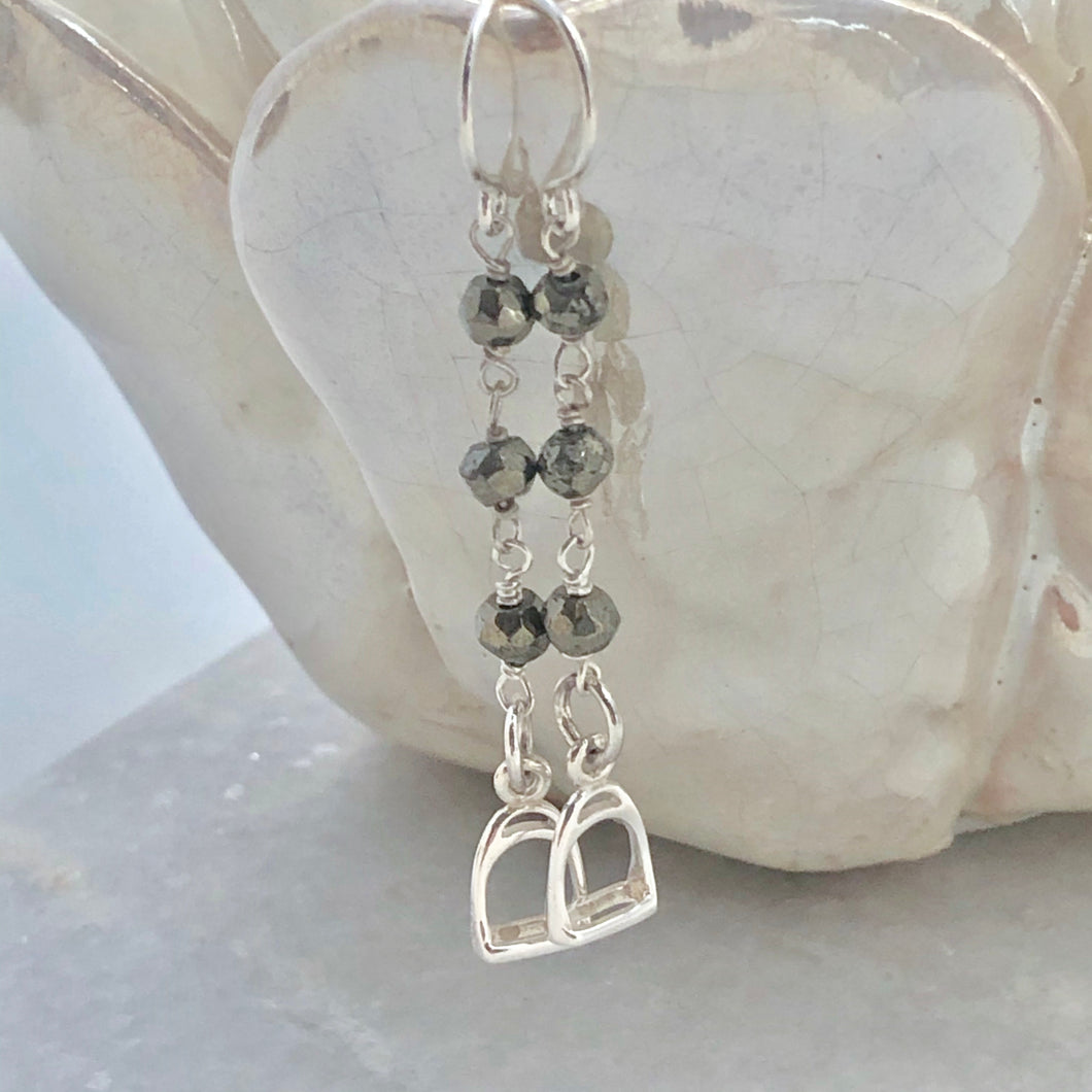 Stirrup Gemstone Earrings