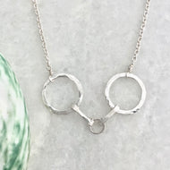 Hammered Horse Bit Necklace ~ sterling silver